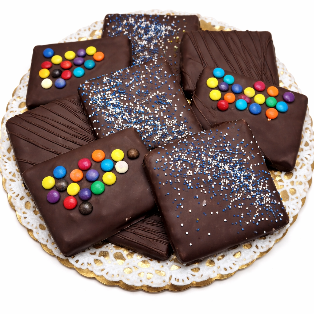 Chocolate Covered Matzo Plate | Milk or Dark | Dolce Confections