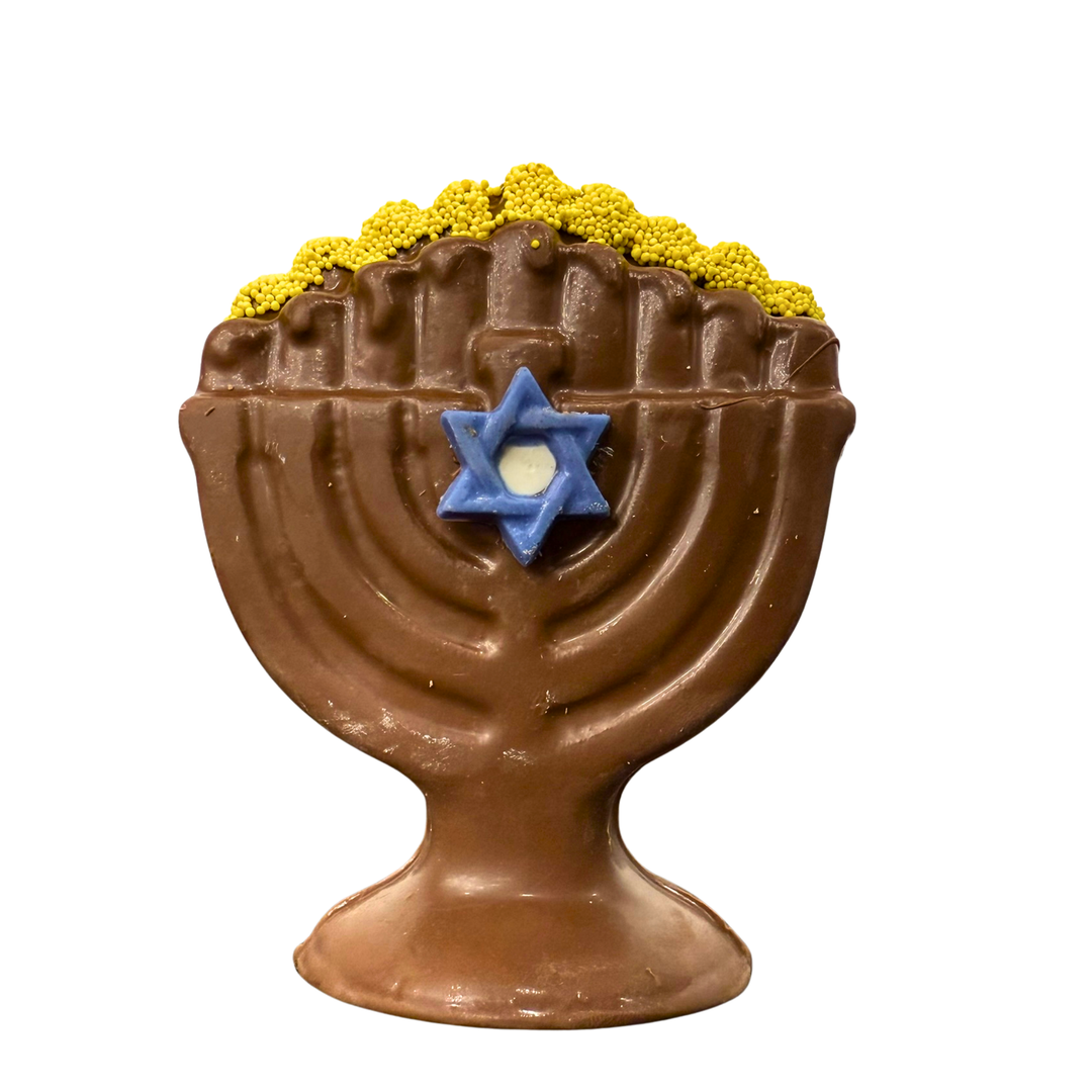 Chocolate Menorah with Star of David