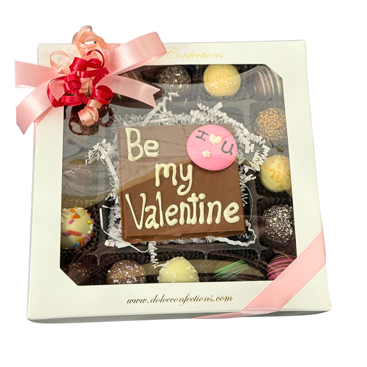 Luxury chocolate gift featuring playful message 
