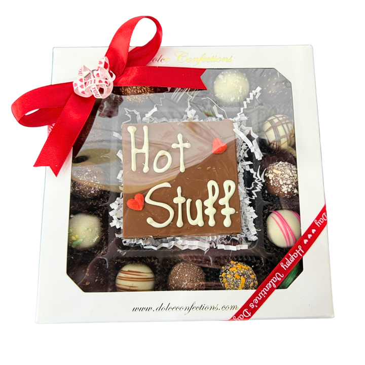 Handcrafted chocolate with bold love message for couples

