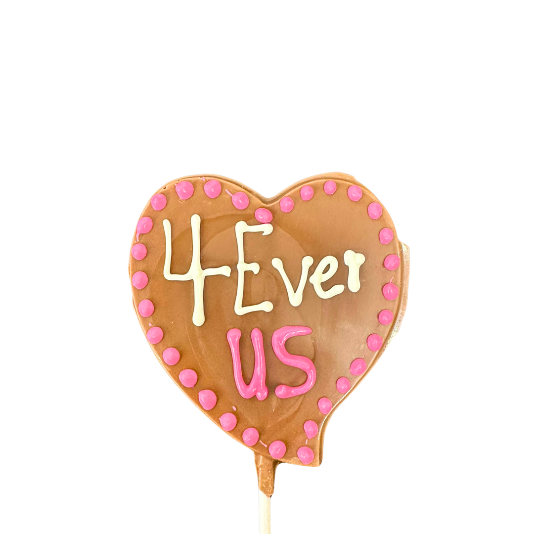 Handmade Valentine chocolate hearts with fun love notes