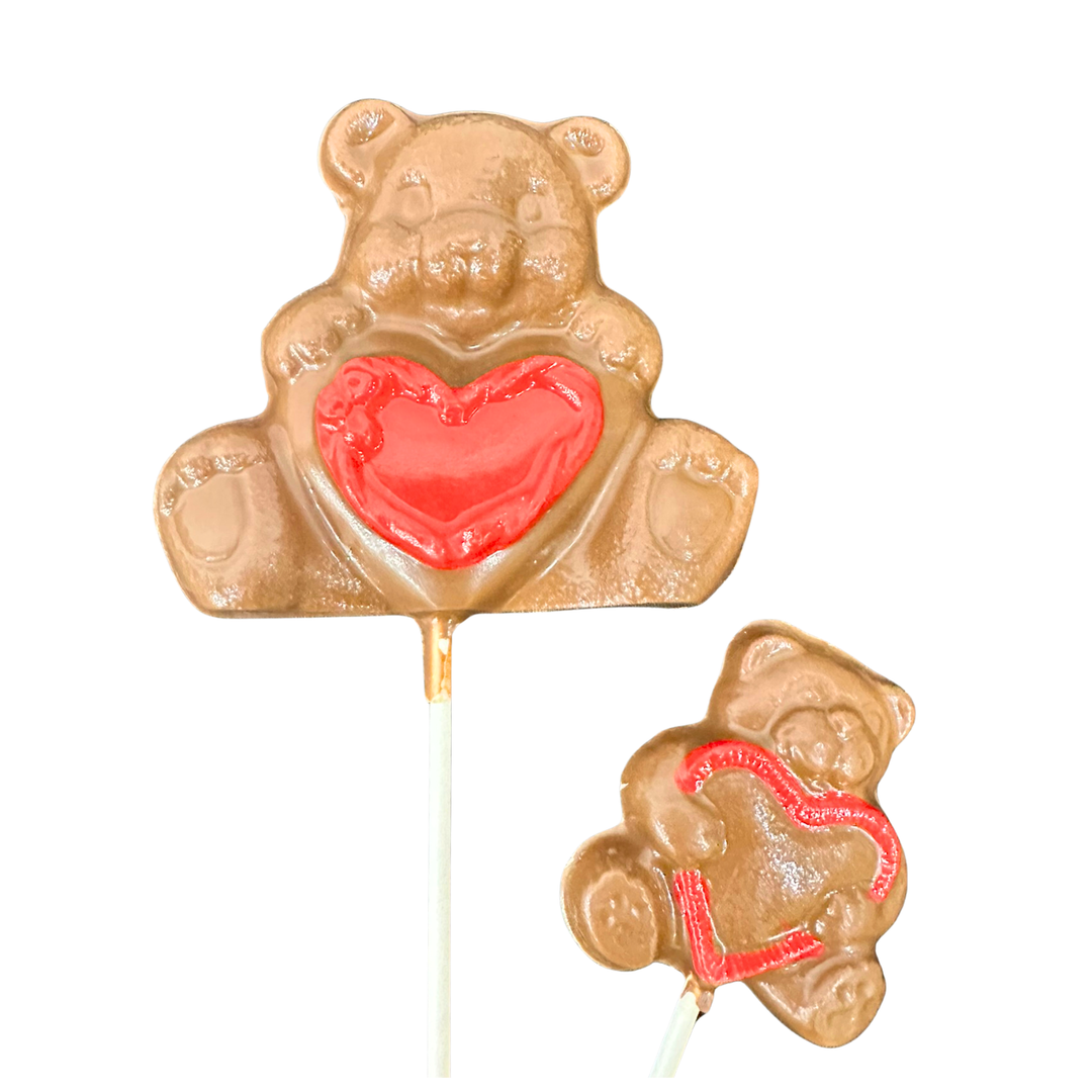 Decorated chocolate pops with LOVE and heart designs for Valentine’s Day
