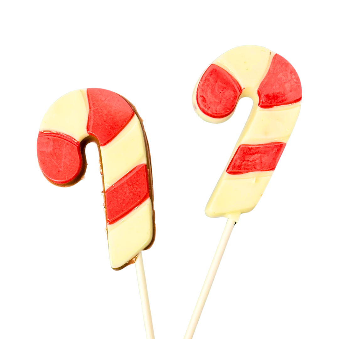 Holiday candy cane chocolate lollipop Christmas treat