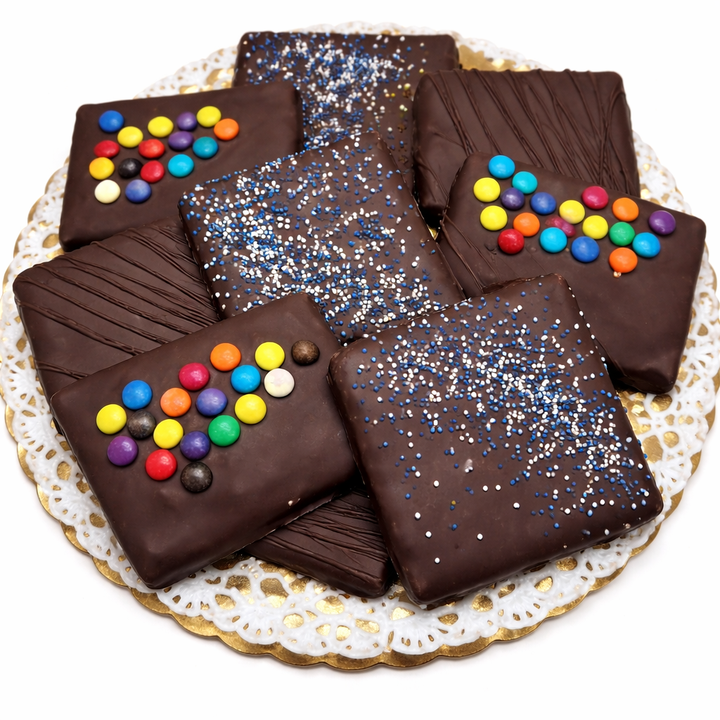 Chocolate Covered Matzo Plate