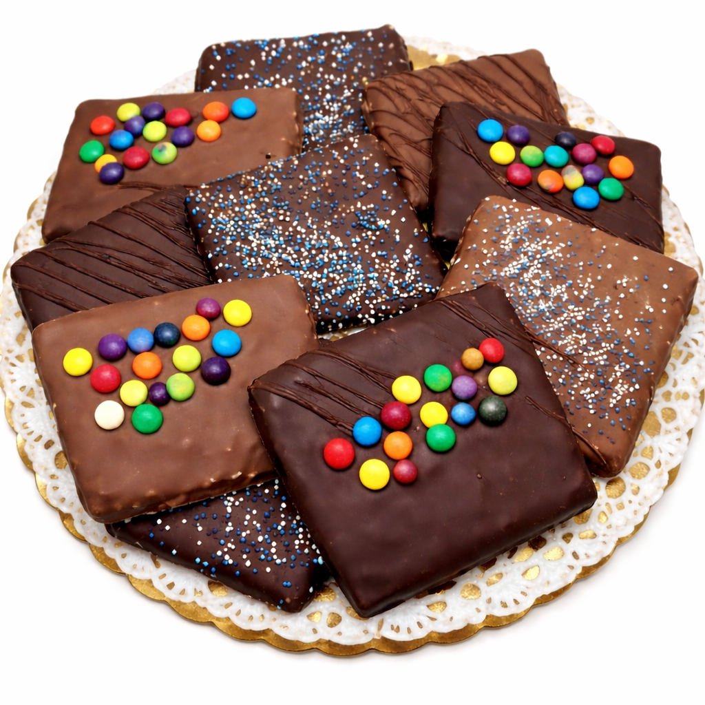 Chocolate Covered Matzo Plate