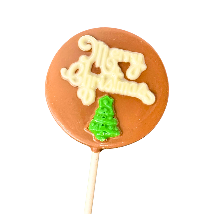 Gourmet Belgian chocolate Christmas pops individually wrapped holiday favors