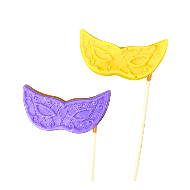 Handcrafted Purim chocolate pops by Dolce Confections
