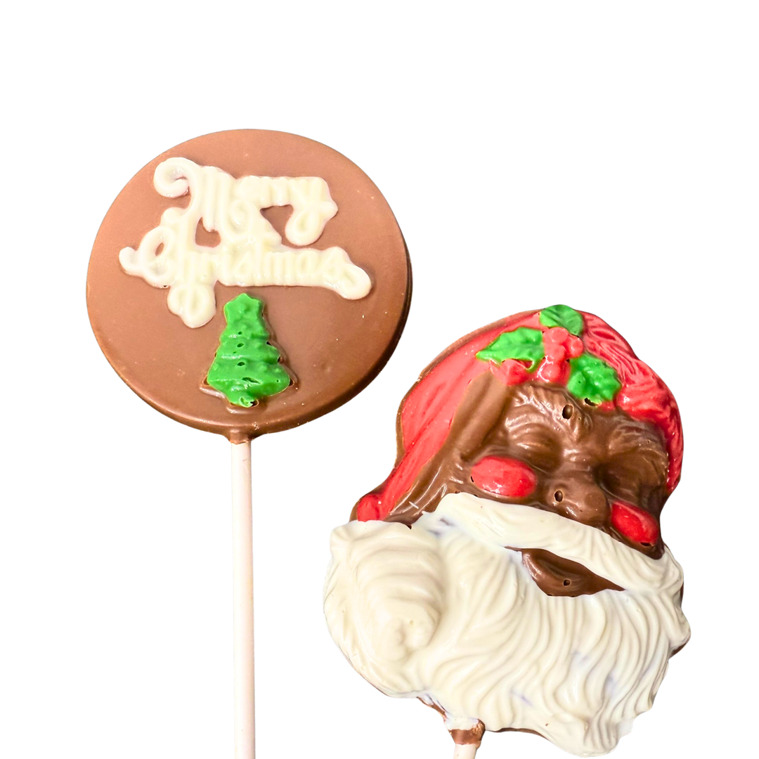 Dolce Confections Christmas chocolate pops for kids gifts and corporate holiday treats
