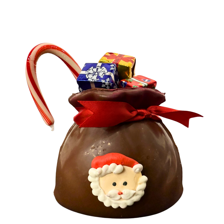Kosher chocolate Santa sack made of Belgian chocolate and filled with gourmet chocolates Long Island