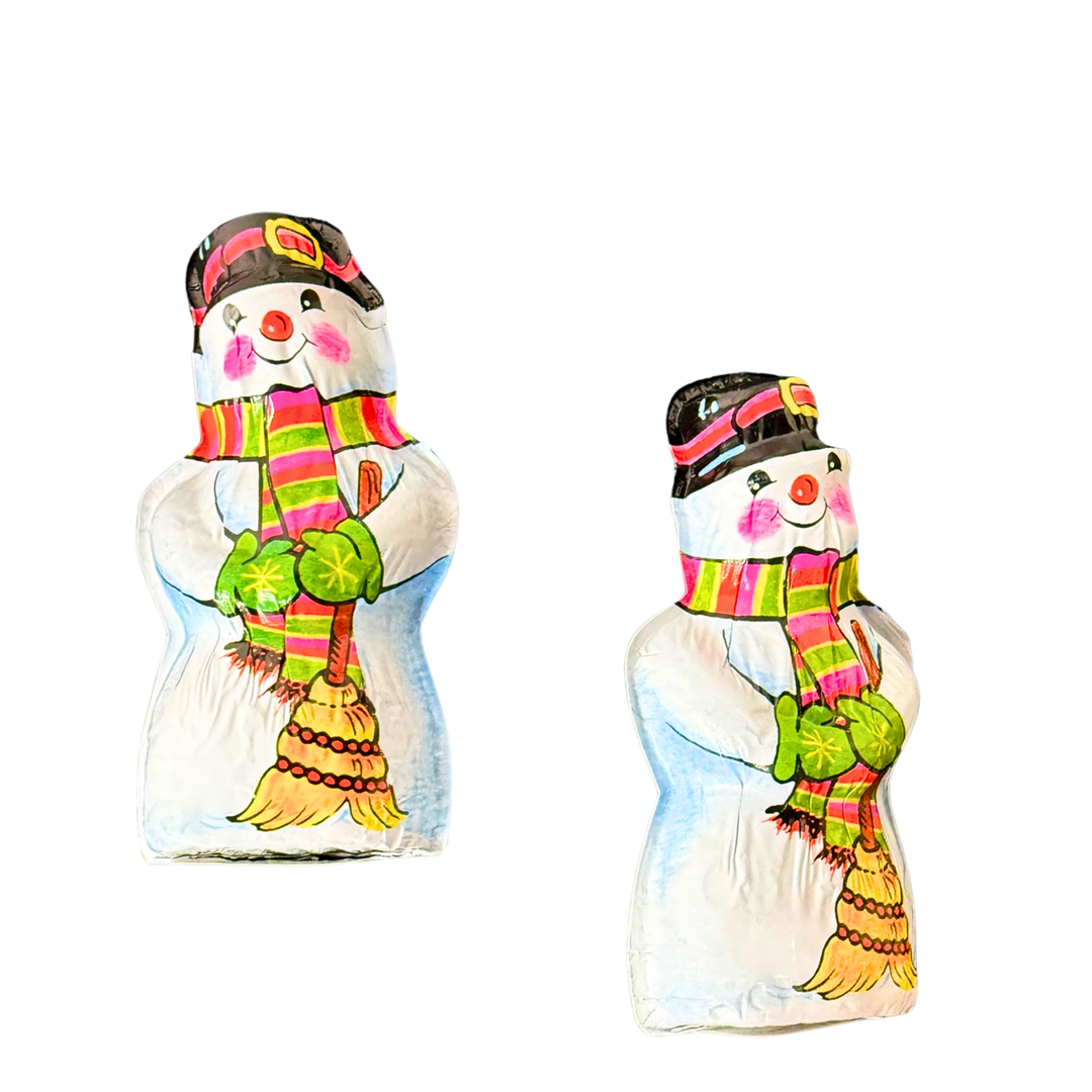 Milk chocolate snowman foil-wrapped holiday treat Dolce Confections Long Island
