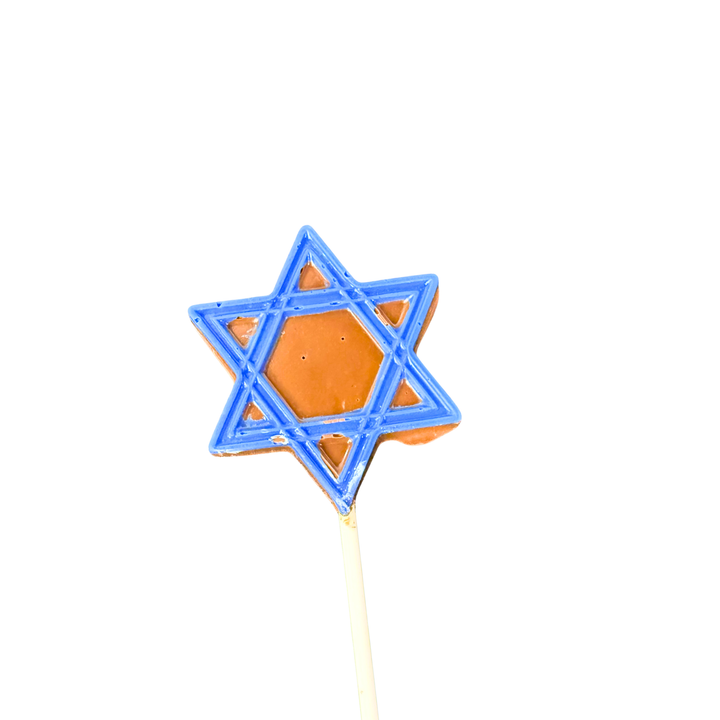 Hanukkah Star of David chocolate pop handcrafted in Hewlett NY
