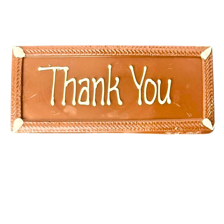 Thank you in Chocolate! by Dolce Confections.