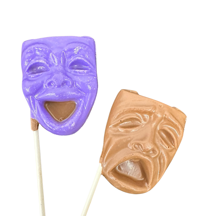 Bright and colorful Purim holiday chocolate pops
