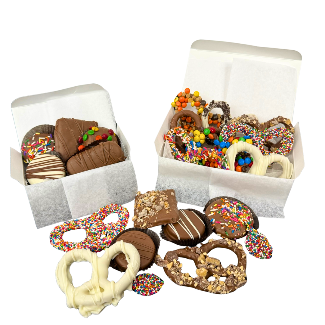 Assorted Chocolate Covered Cookies And Pretzels from Dolce Confections.